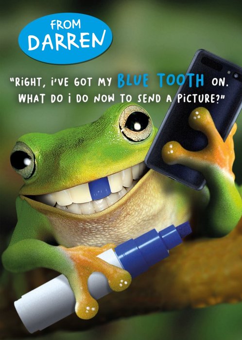 Virtual Safari Funny Bluetooth Photographic Frog Card