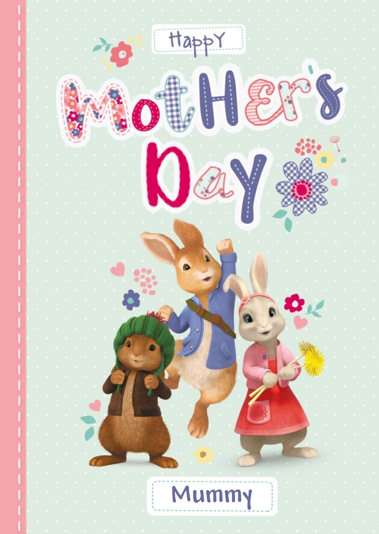 Cute Peter Rabbit And Friends Illustration Happy Mother's Day Card