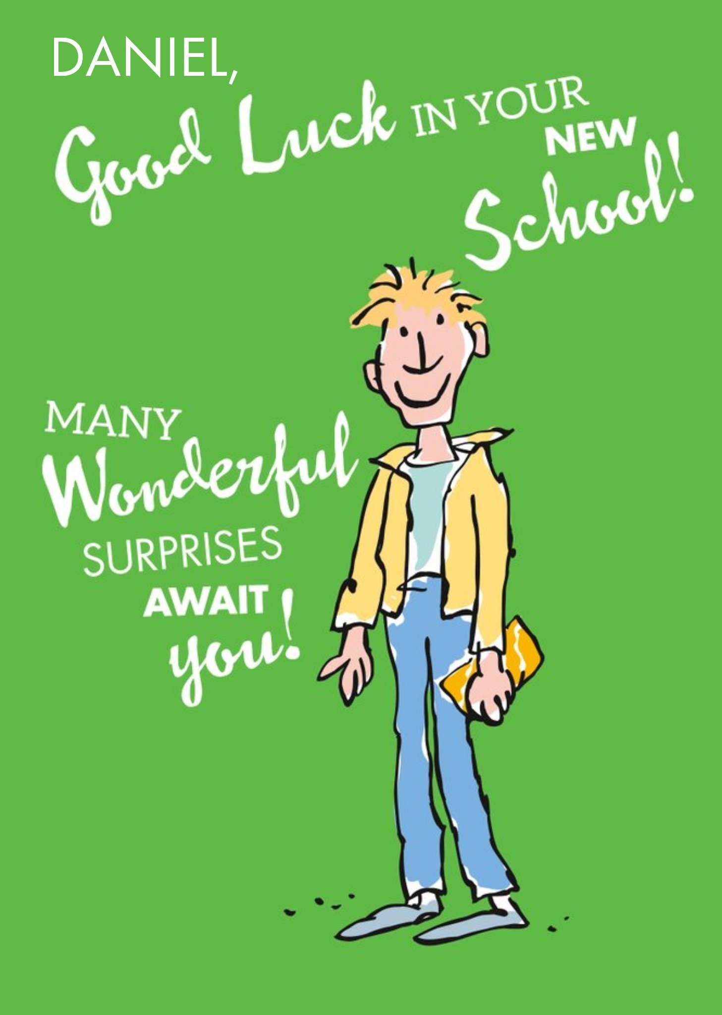 Other Roald Dahl Many Wonderful Surprises Good Luck In Your New School Card