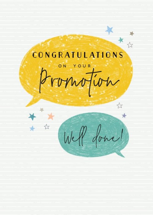 Illustrated Speech Bubbles Stars Promotion Card