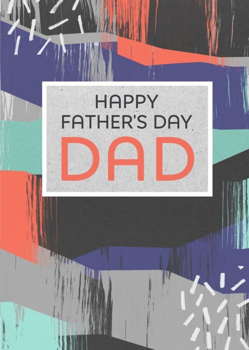 Super Colourful Happy Fathers Day Card