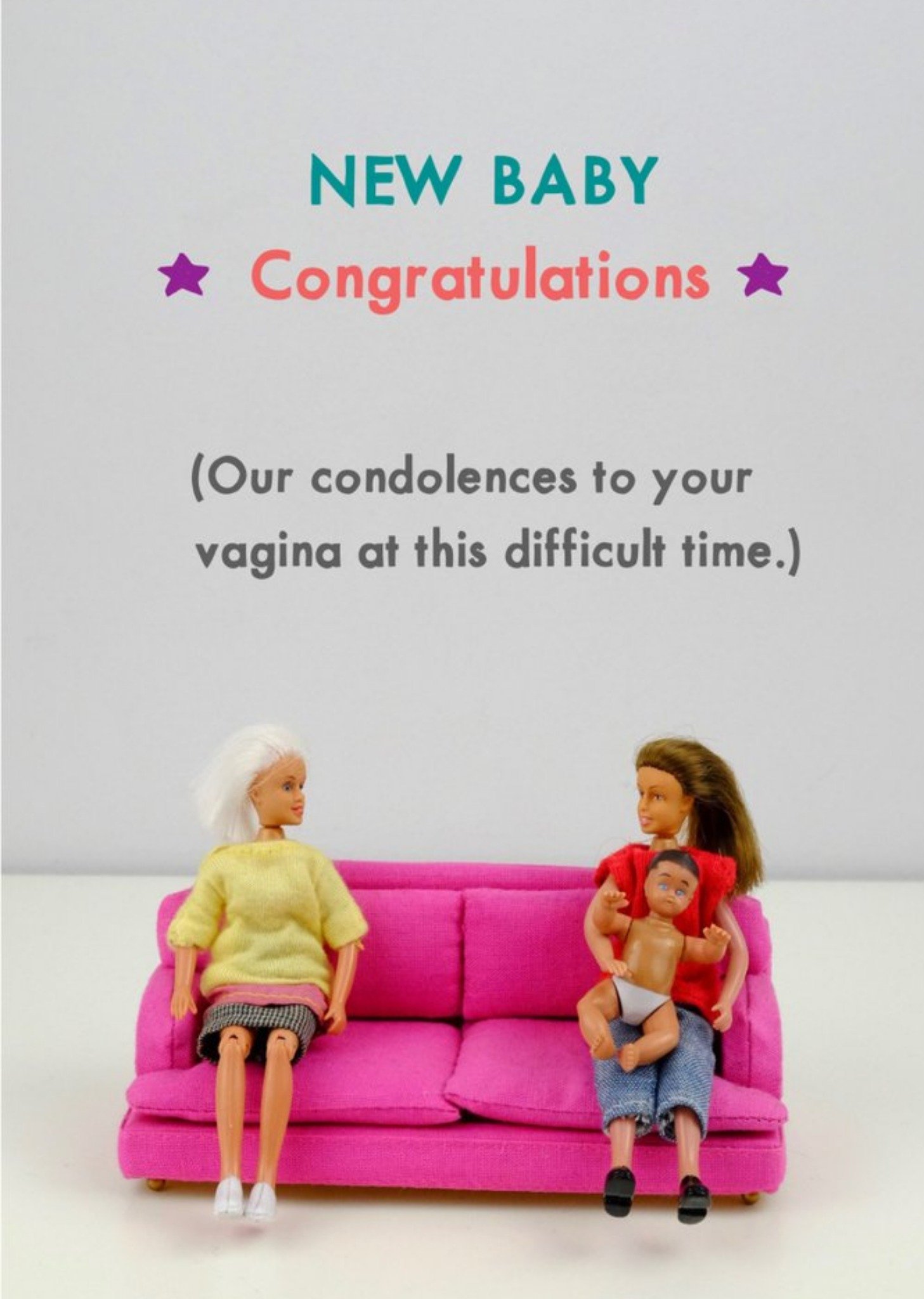 Bold And Bright Funny Rude New Baby Congratulations Card