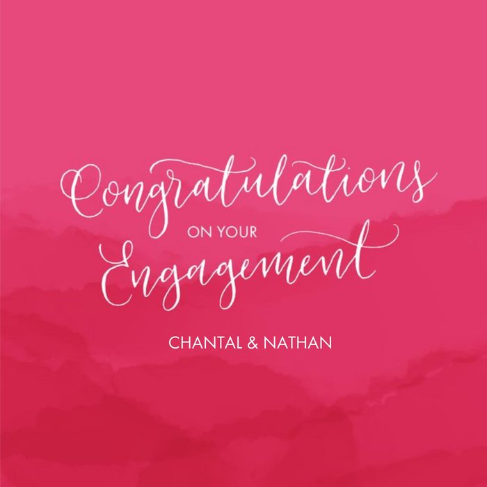 Ruby Rolling Hills Personalised Congratulations On Your Engagement Card