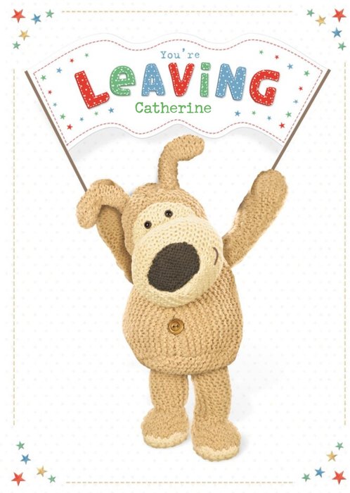 Boofle Youre Leaving Personalised Card
