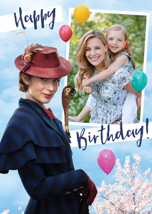 Mary Poppins Returns photo upload birthday card