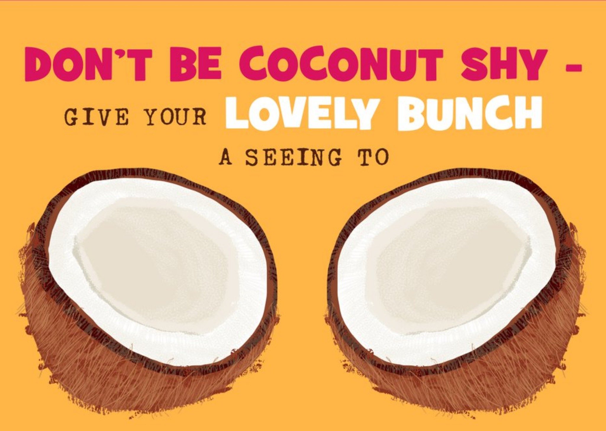 Don’T Be Coconut Shy Breast Cancer Awareness Card