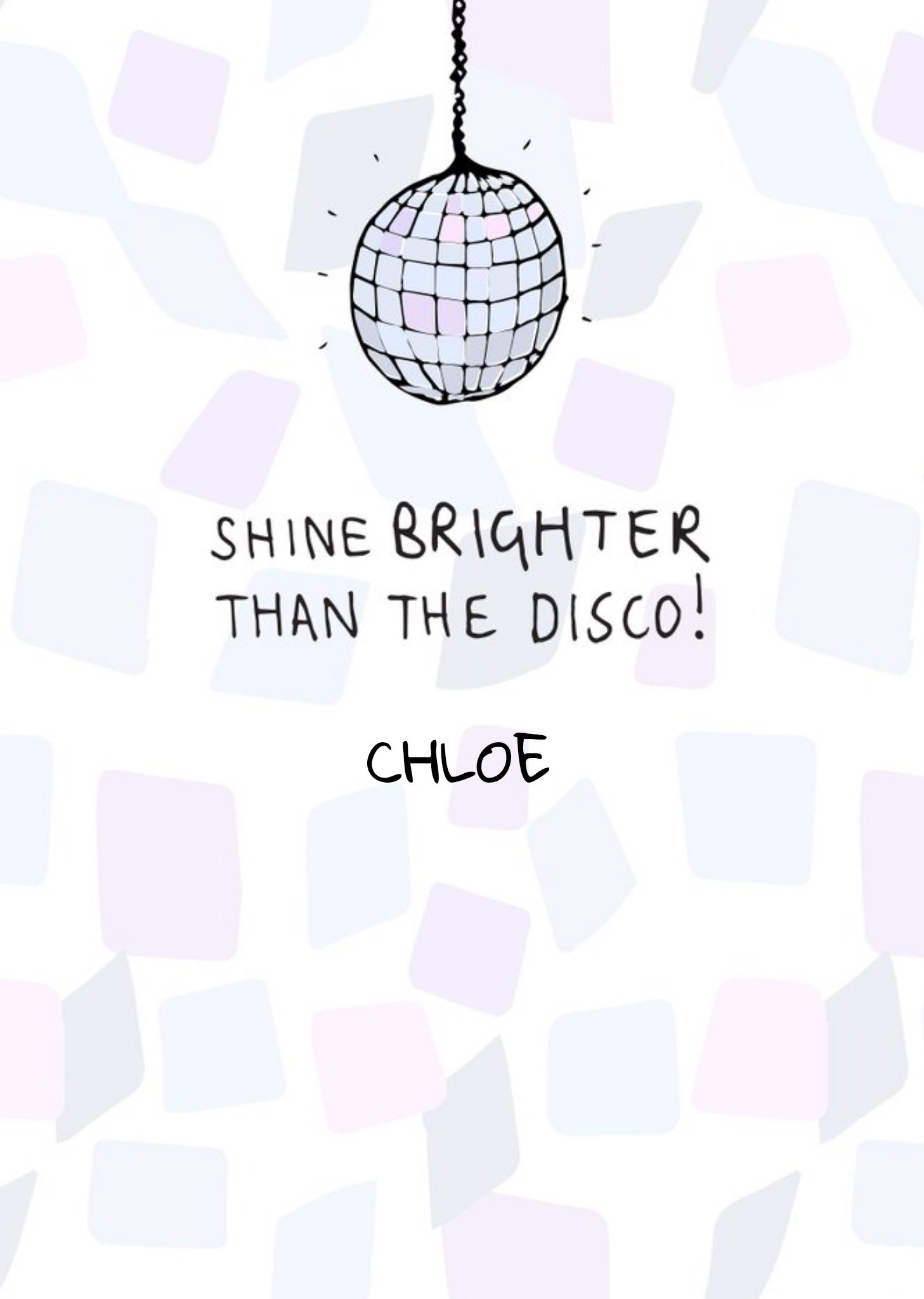 Moonpig Personalised Shine Brighter Than The Disco Card, Large