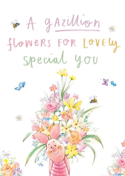 Winnie The Pooh A Gazillion Flowers For Lovely Special You Card