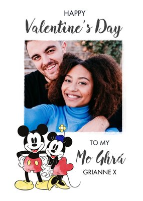 Disney Mickey and Minnie Mouse Mo Grah Gaelic Language Anniversary Card
