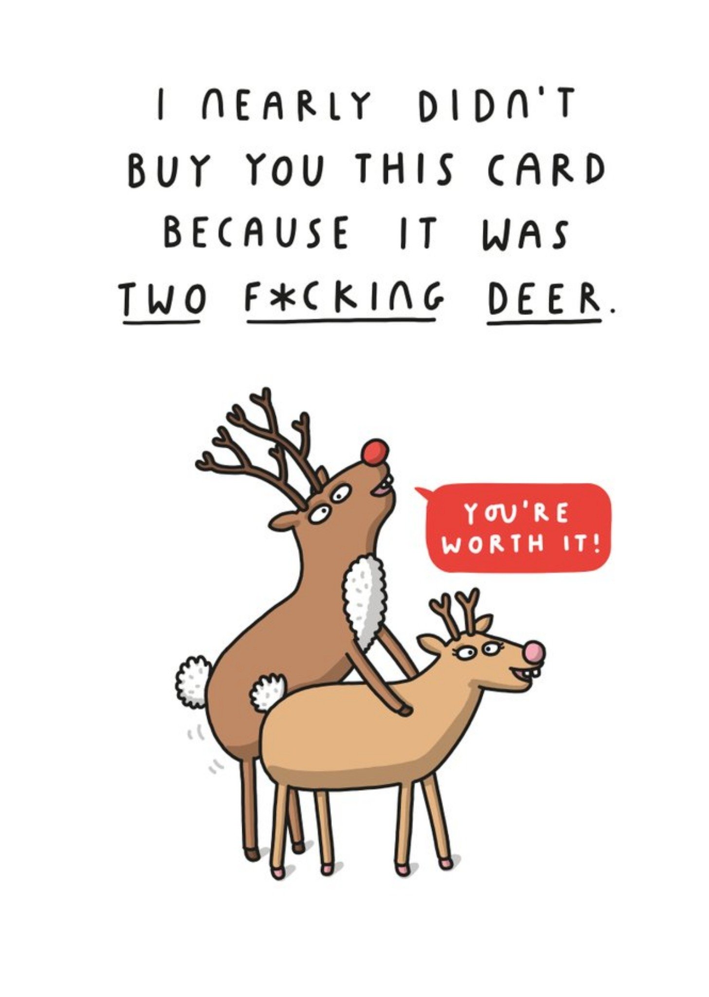 Moonpig Mungo And Shoddy I Nearly Did Not Buy You This Card Rude Christmas Card Ecard