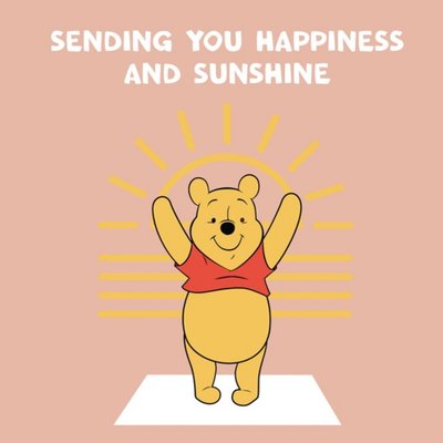 Disney Winnie The Pooh Sending You Happiness And Sunshine Birthday Card