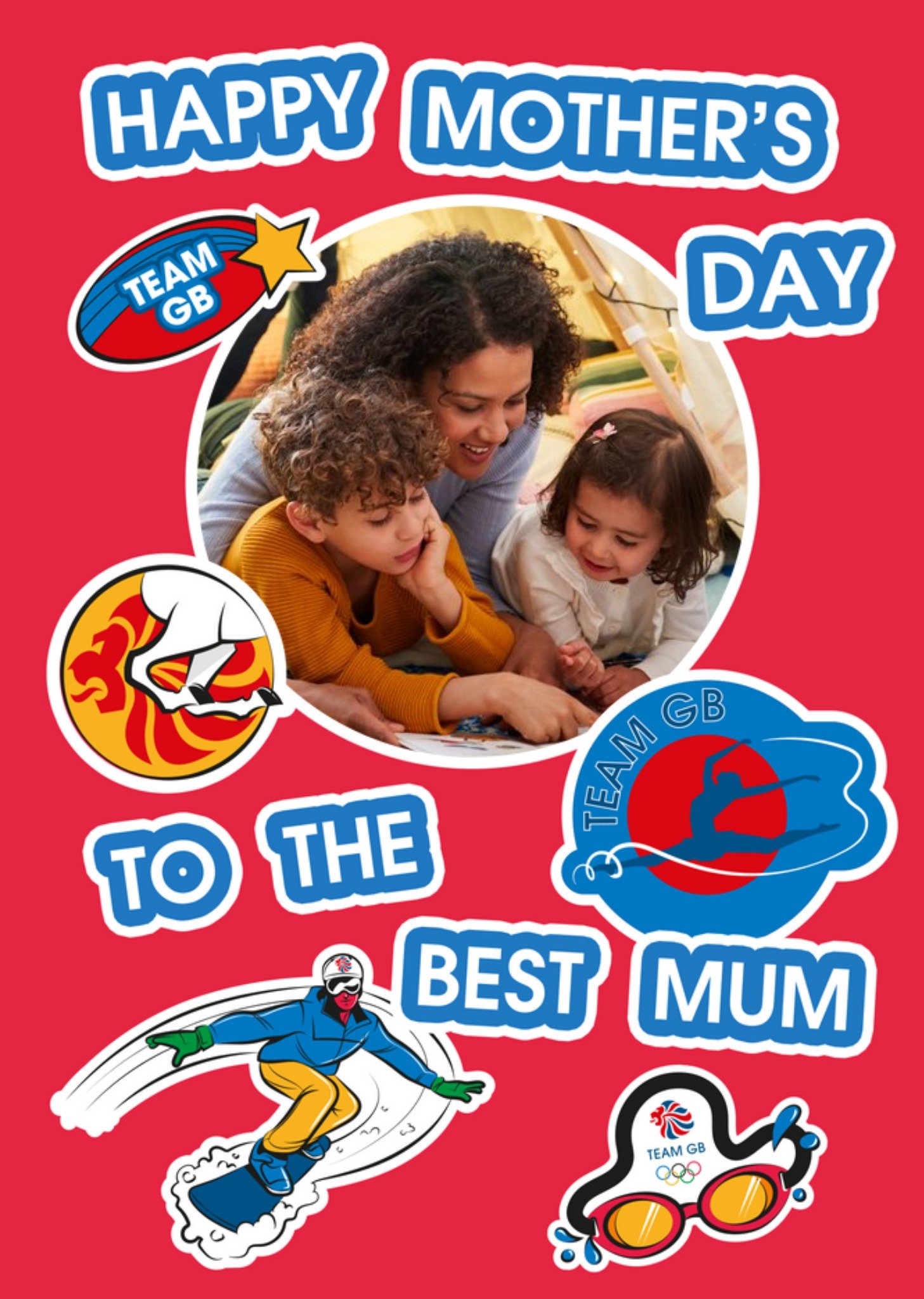 Team Gb A Happy Mothers Day Photo Upload Card