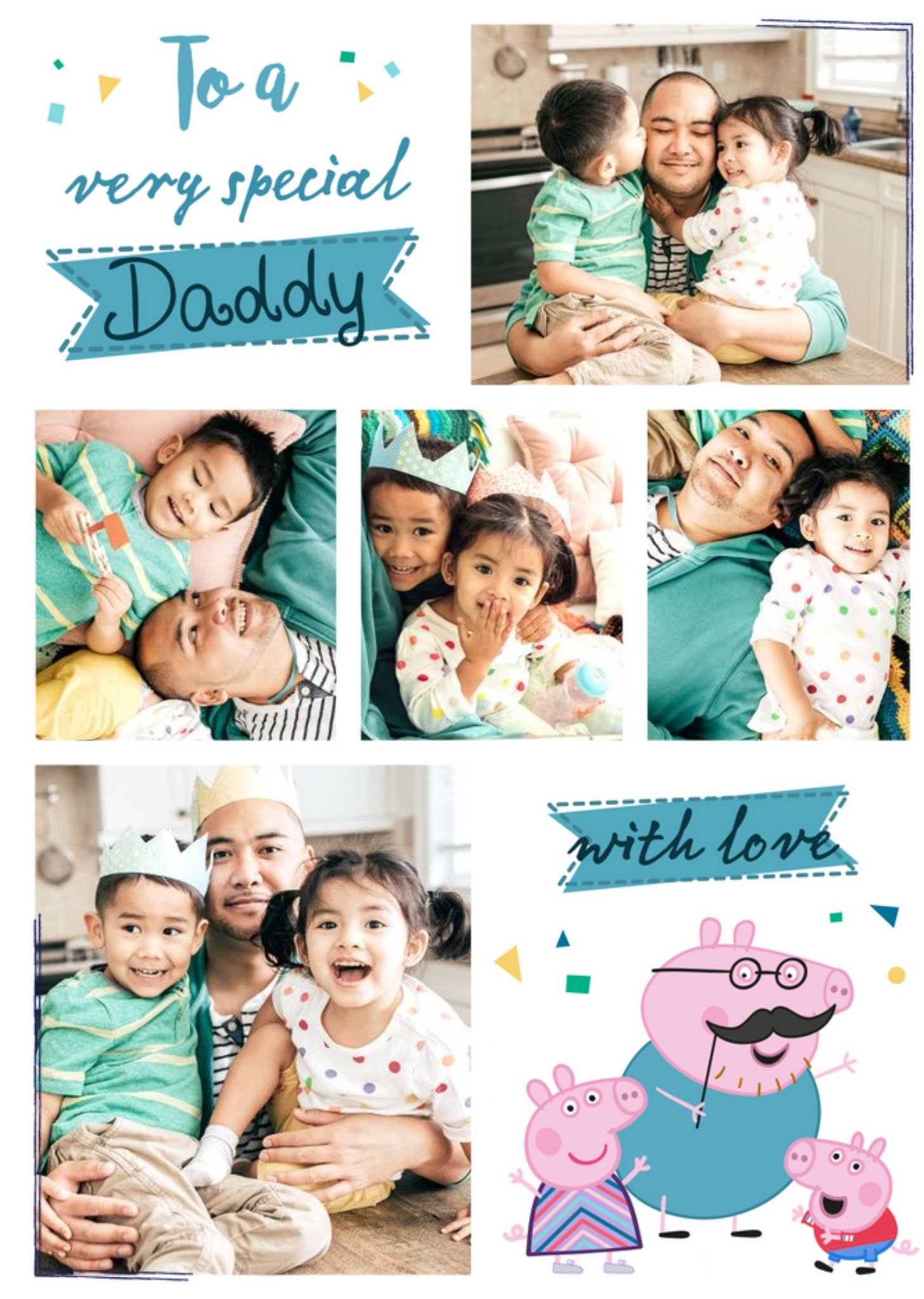 Peppa Pig To A Very Special Daddy Happy Father's Day Photo Card, Large