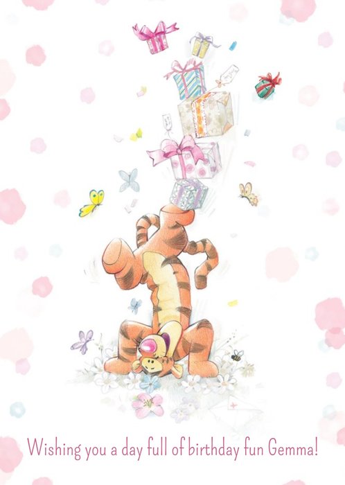 Disney Winnie The Pooh Wishing You A Full Day Of Birthday Card