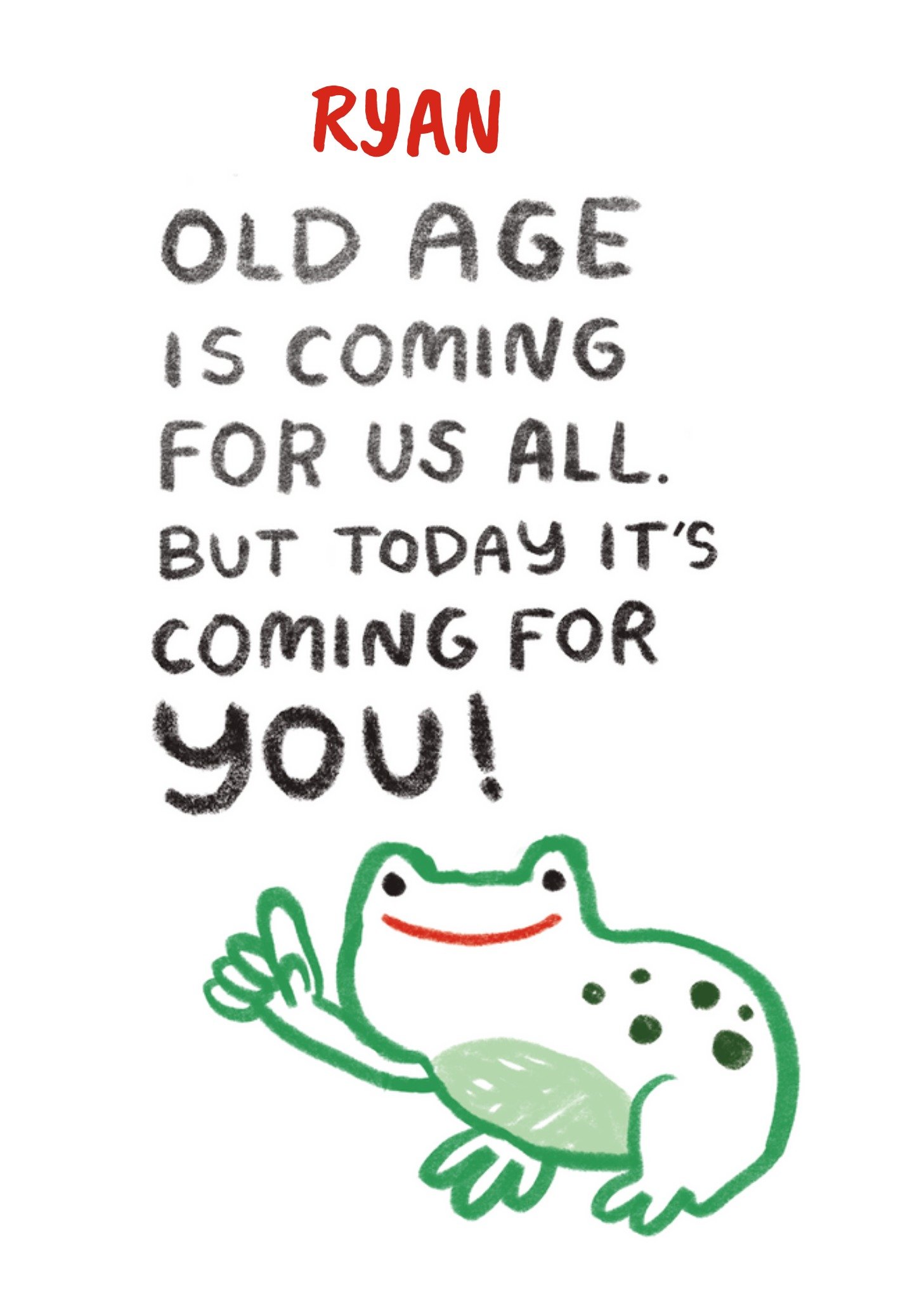 Moonpig Old Age Is Coming For Us All Birthday Card, Large