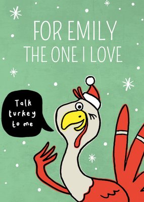 Pigment Talk Turkey To Me Funny Christmas Card
