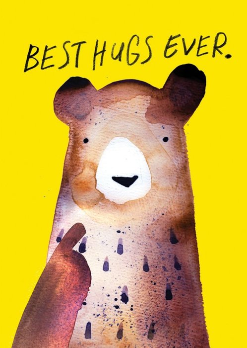 Jolly Awesome Best Hugs Ever Bear Card