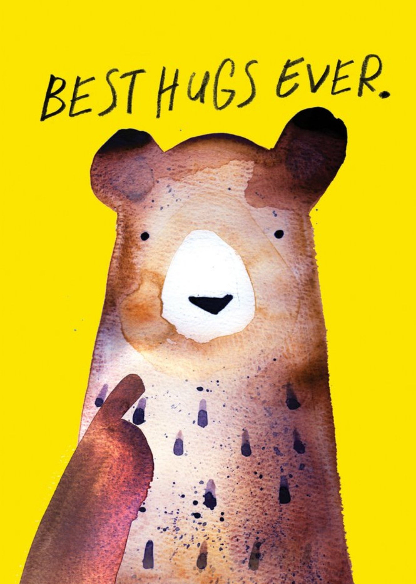 Jolly Awesome Best Hugs Ever Bear Card, Large