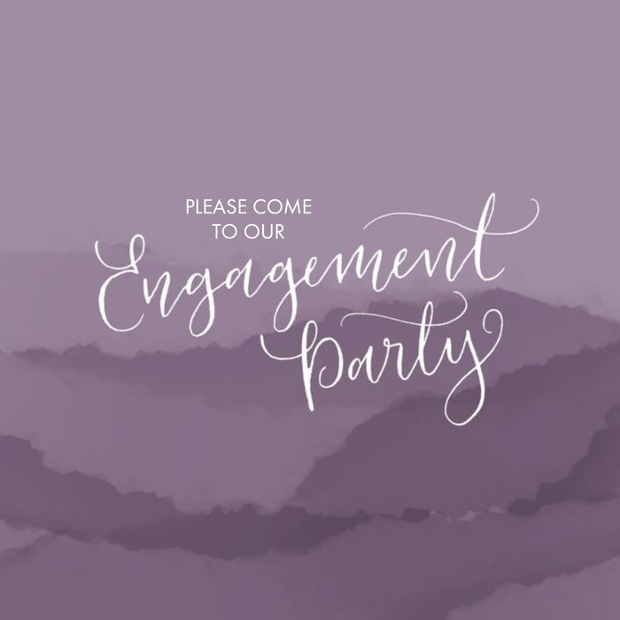 Violet Hills Personalised Engagement Party Invitation Card