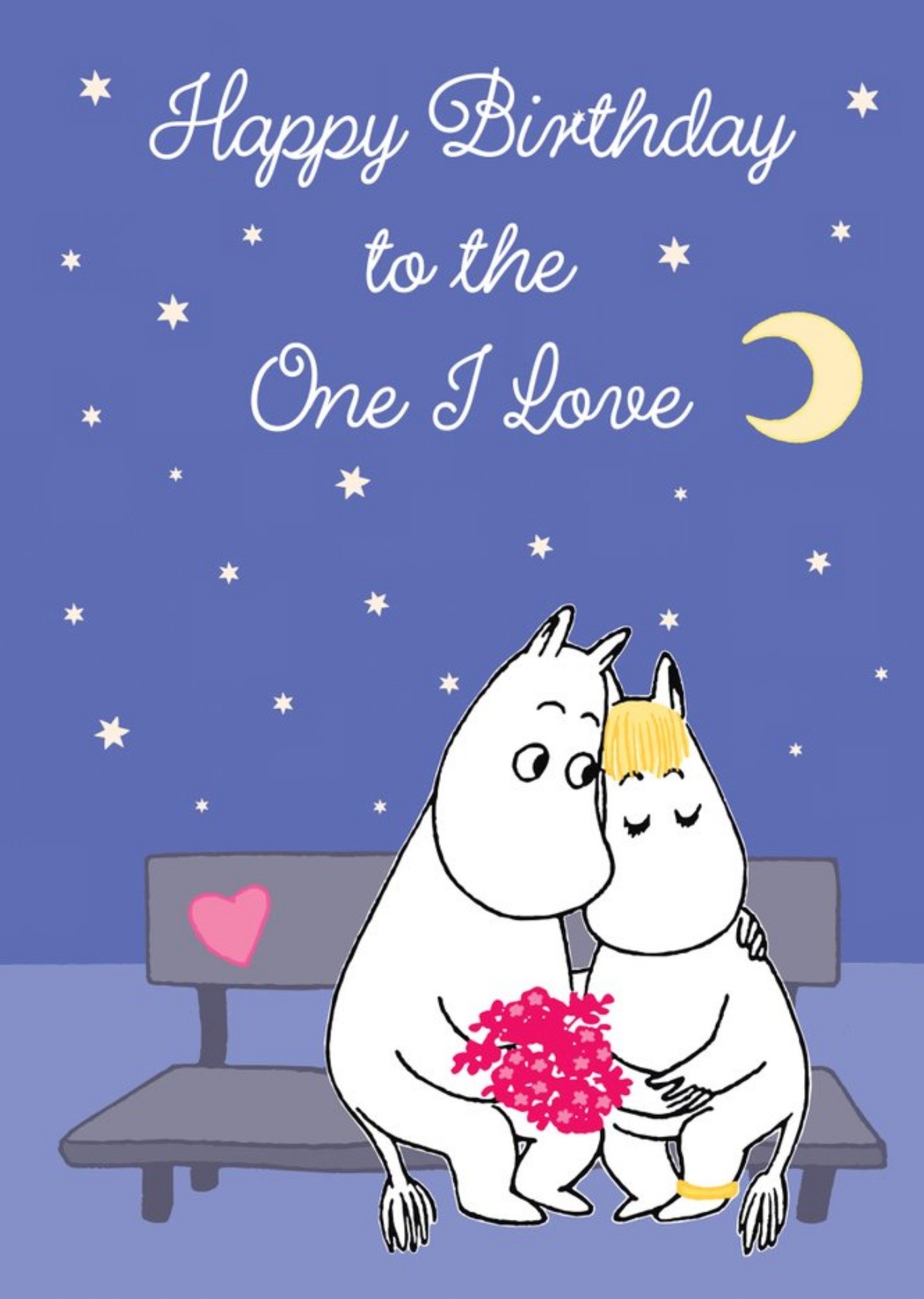 Moomin Couple The One I Love Birthday Card Ecard