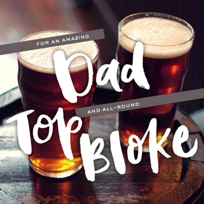 Two Beers For An Amazing Dad And All-Round Top Bloke Card