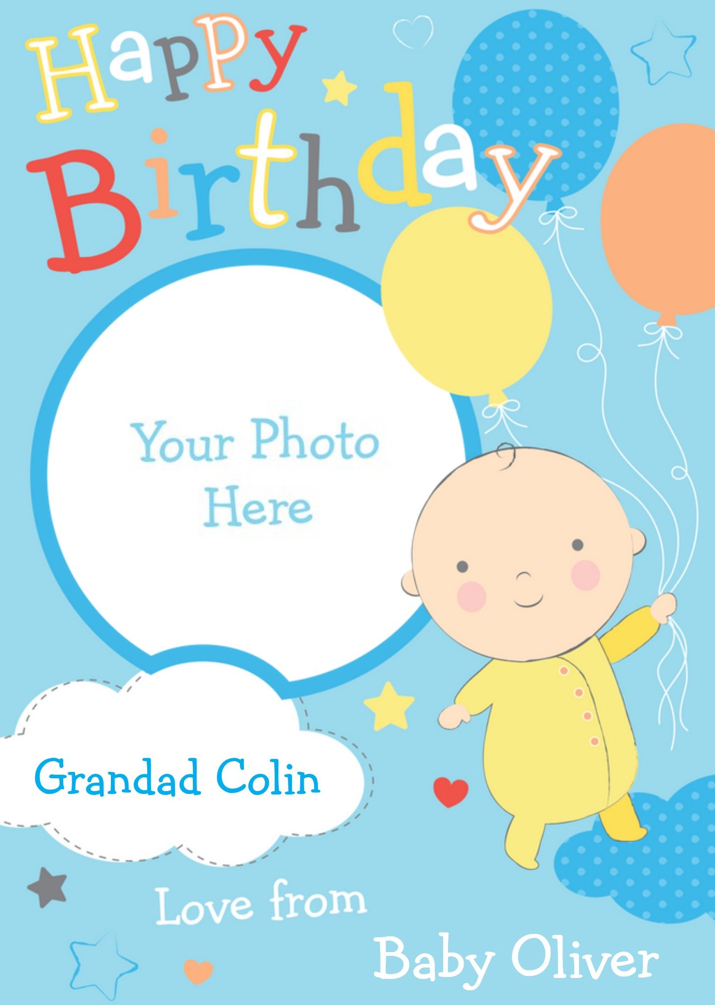 From The Baby Happy Birthday Grandad Card Ecard