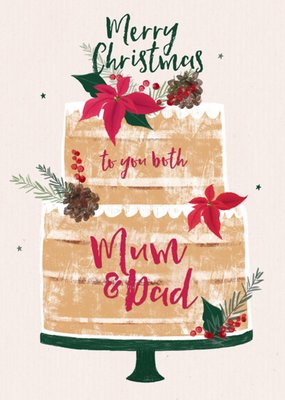 Merry Christmas To Yo Both Mum And Dad Christmas Card