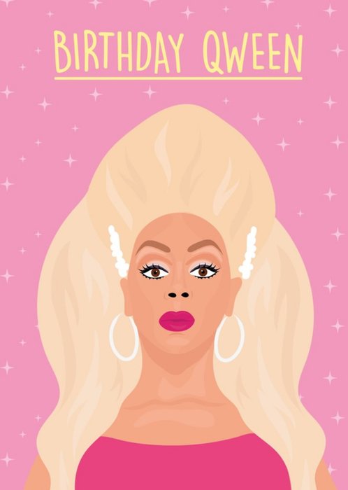 Modern Funny Birthday Qween Card | Moonpig