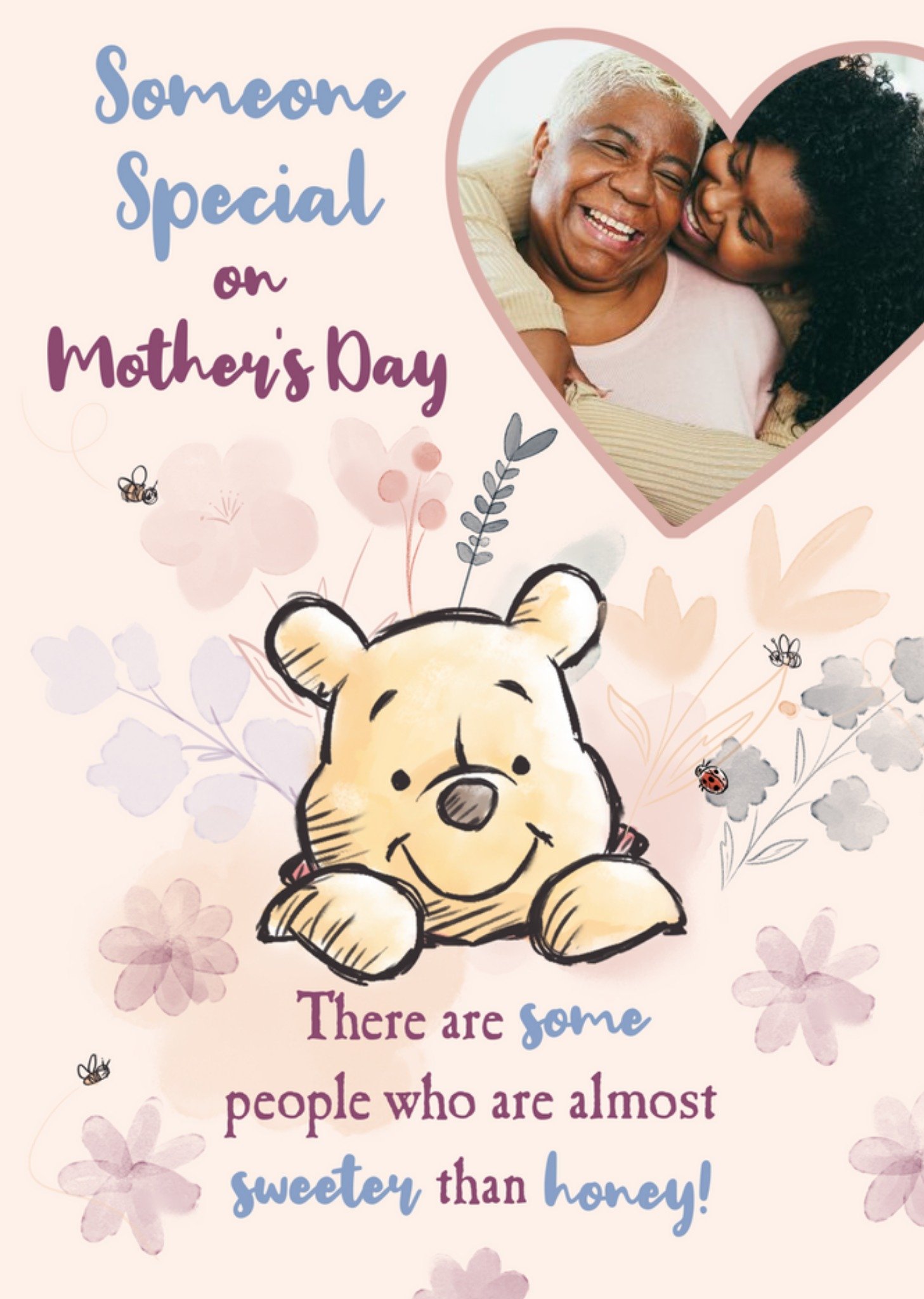 Winnie The Pooh Sweeter Than Honey Photo Upload Mother's Day Card Ecard
