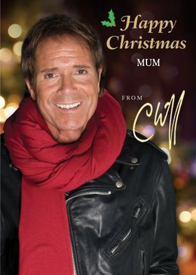 Photographic Cliff Richard Christmas Card, Happy Christmas from Cliff