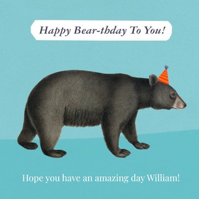 Natural History Museum Personalised Bear-Thday Card
