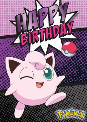 Pokemon Birthday Card - Happy Birthday - Jiggly Puff