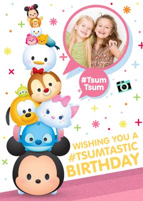 Disney Tsum Tsum Personalised Photo Upload Happy Birthday Card