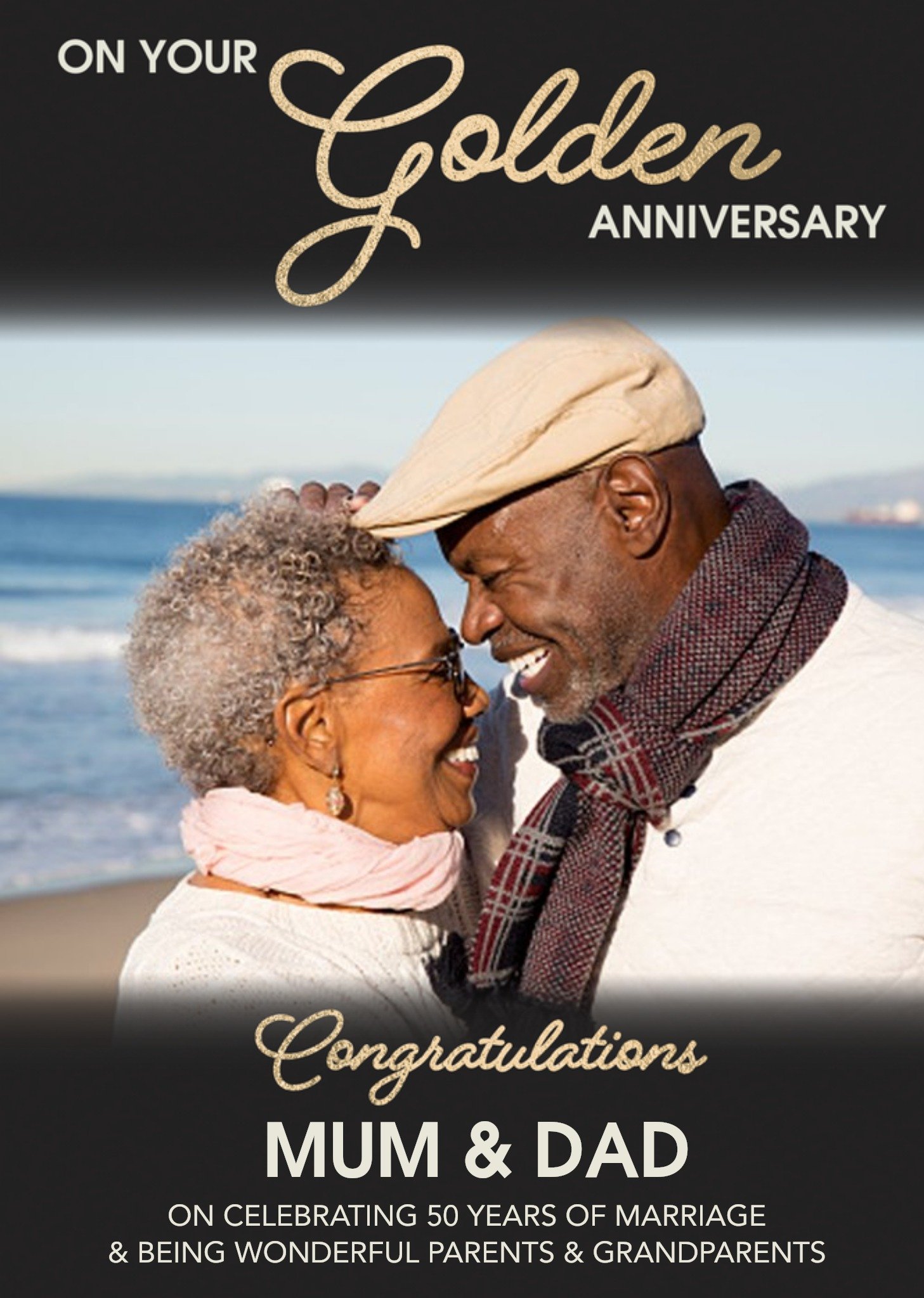 Congratulations Mum And Dad On Your Golden Anniversary Photo Upload Card Ecard