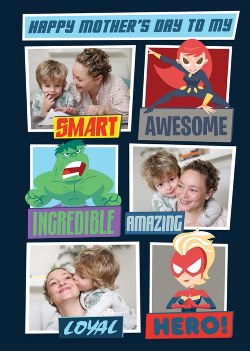Marvel Comics Mum is My Hero Photo Upload Mother's Day Card
