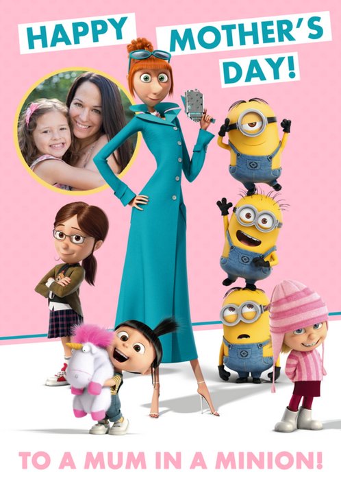 Mother's Day Card - Mum - Minions - Despicable Me- Photo upload card