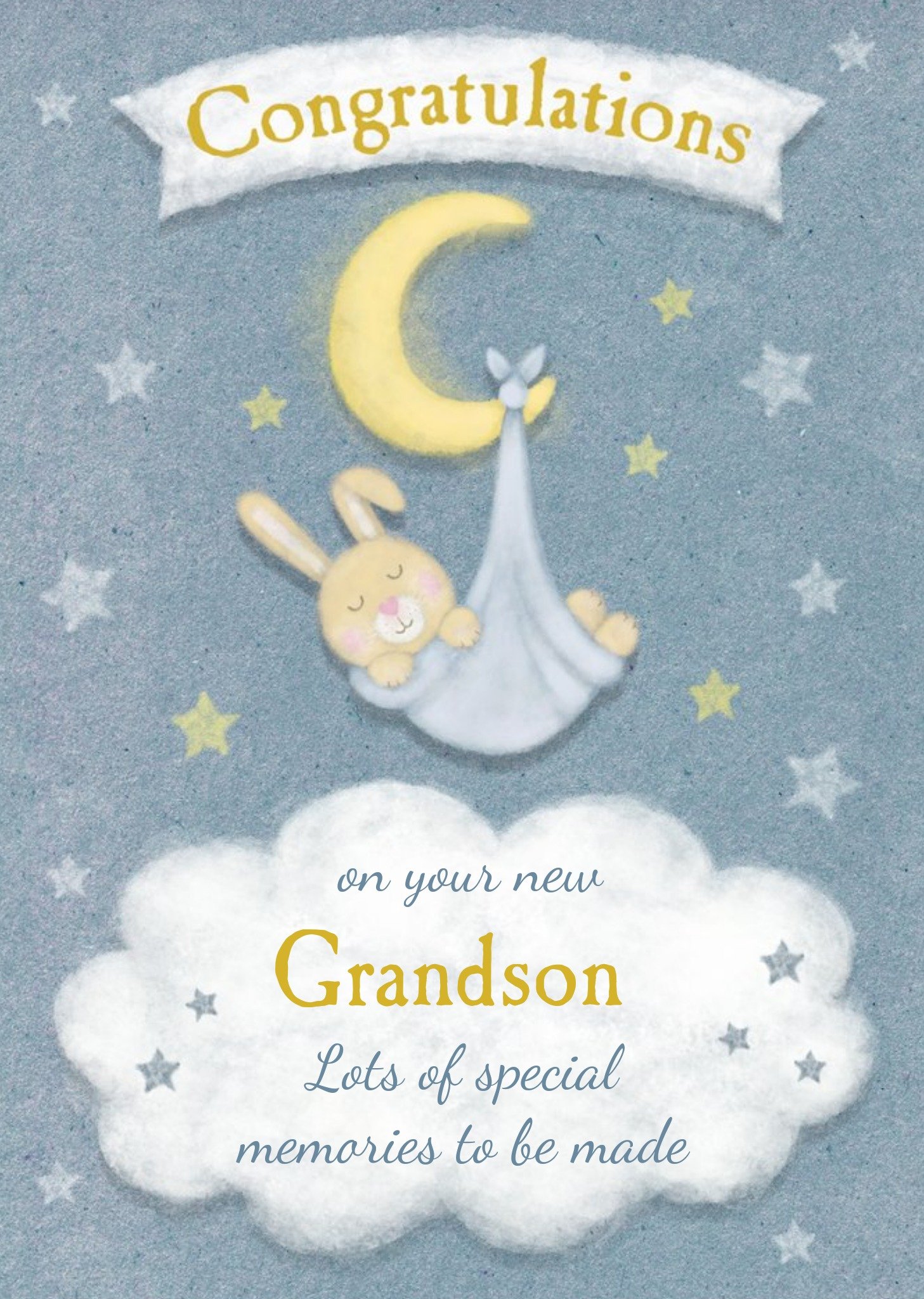 Moonpig New Grandson Congratulations Postcard