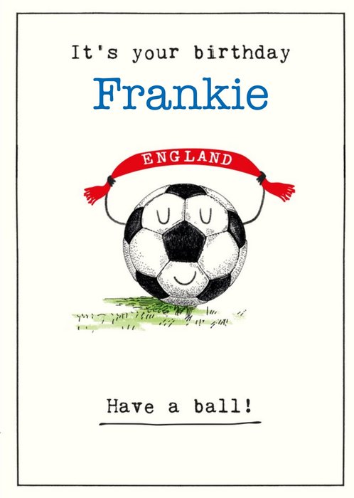 Have A Ball Cute Illustrated Football Birthday Card