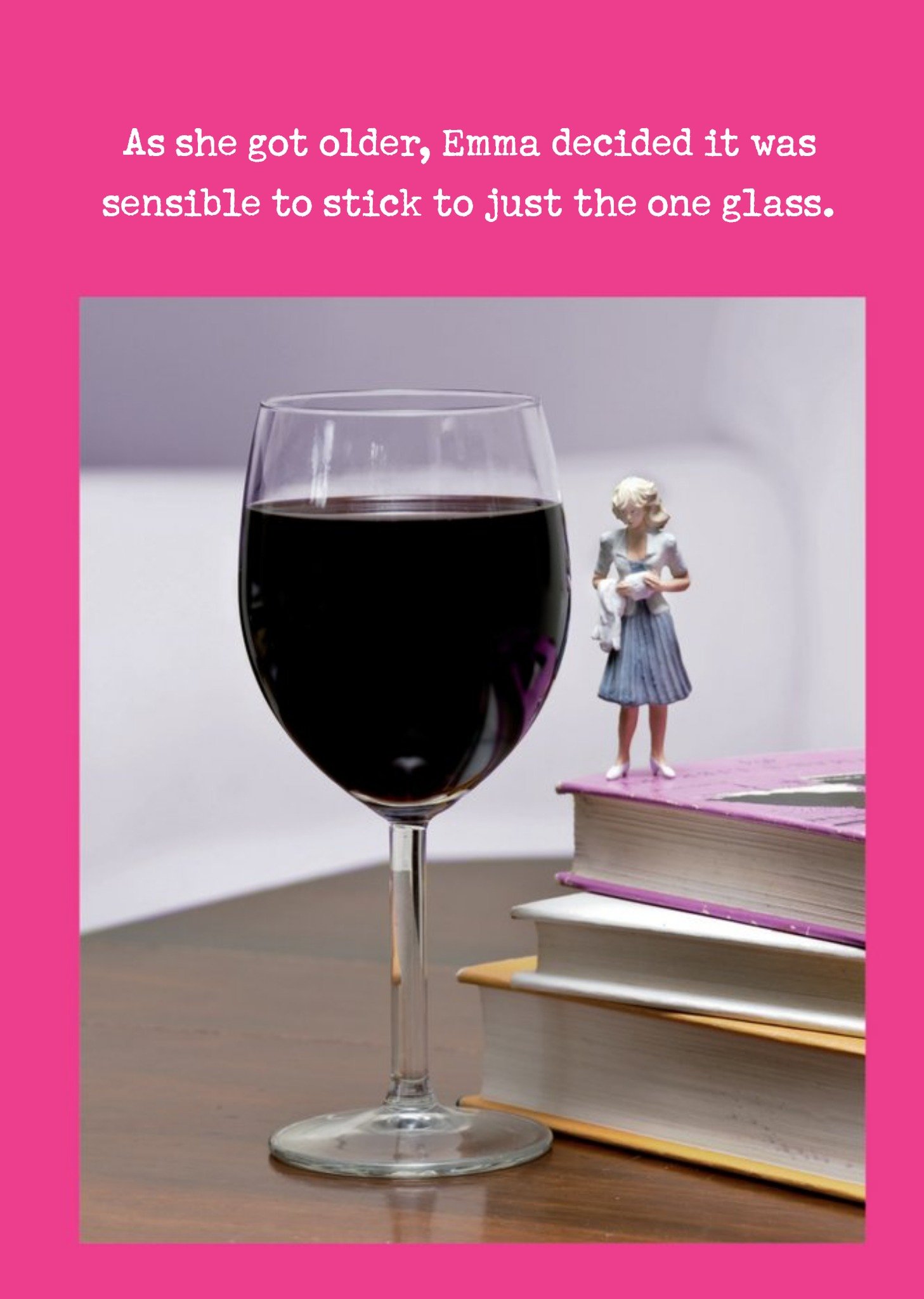 Just One Glass Funny Personalised Happy Birthday Card Ecard