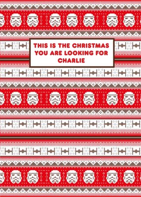 Disney Star Wars Storm Trooper Christmas Card