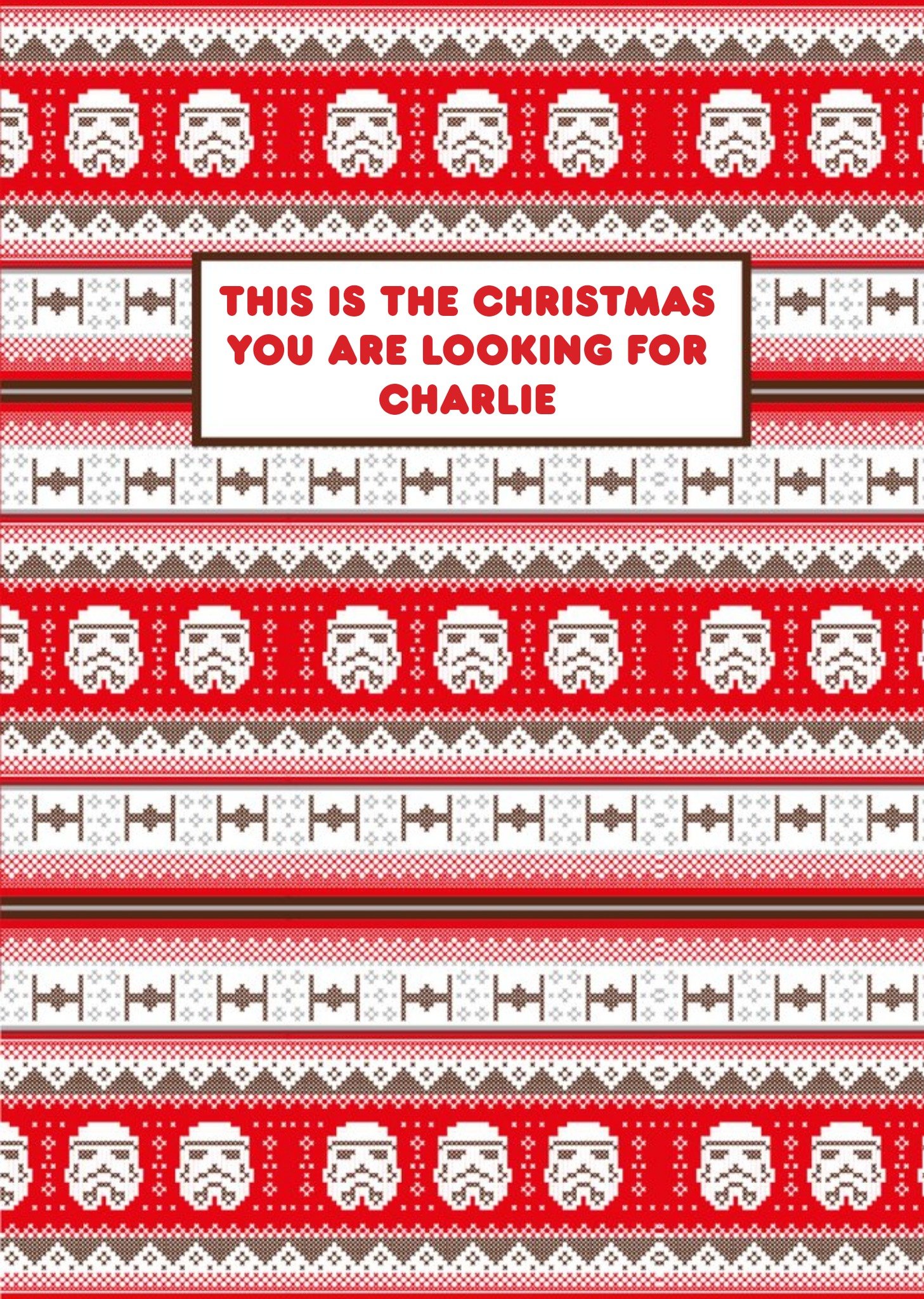 Disney Star Wars Storm Trooper Christmas Card, Large