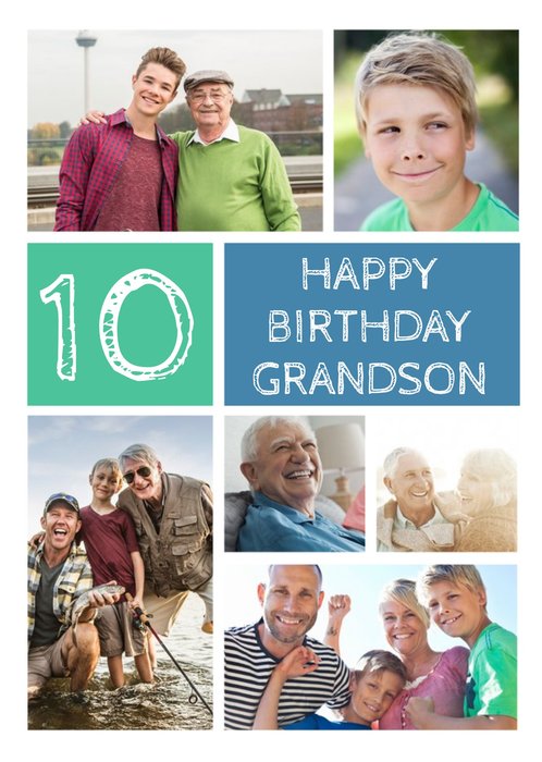 Grandson Photo Upload Birthday Card