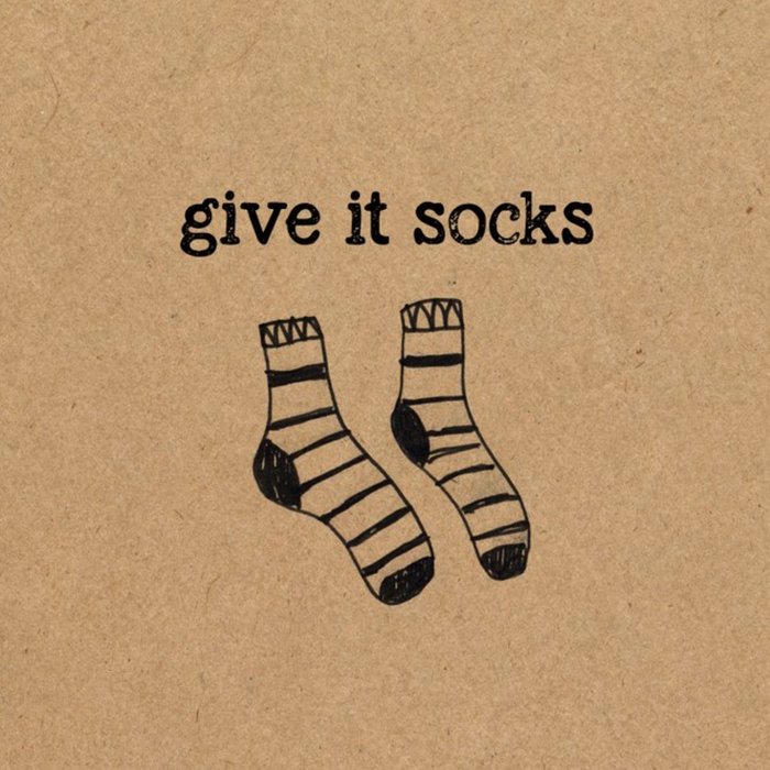 Funny Pun Give It Socks General Everyday Card Moonpig