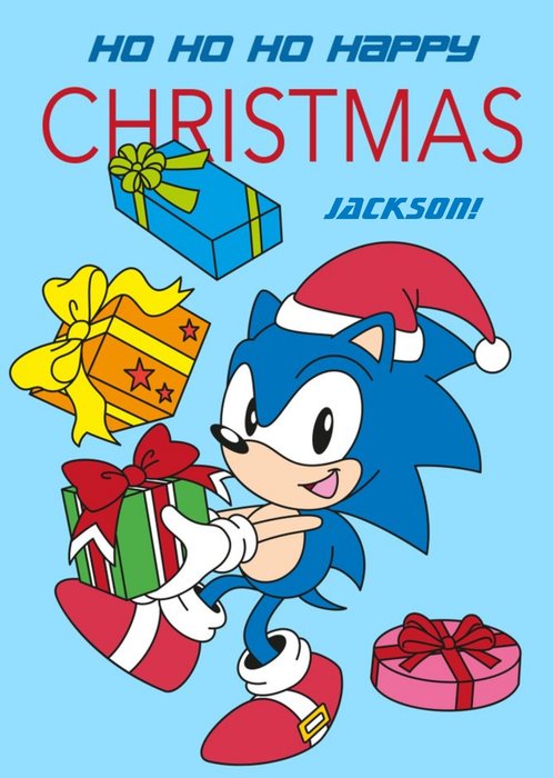 Sega Sonic Ho Ho Ho Happy Christmas Card