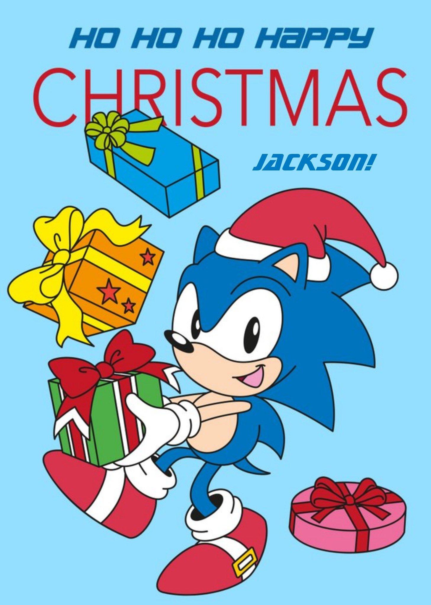 Sega Sonic Ho Ho Ho Happy Christmas Card Ecard