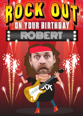 Rock Out On Your Birthday Photo Card