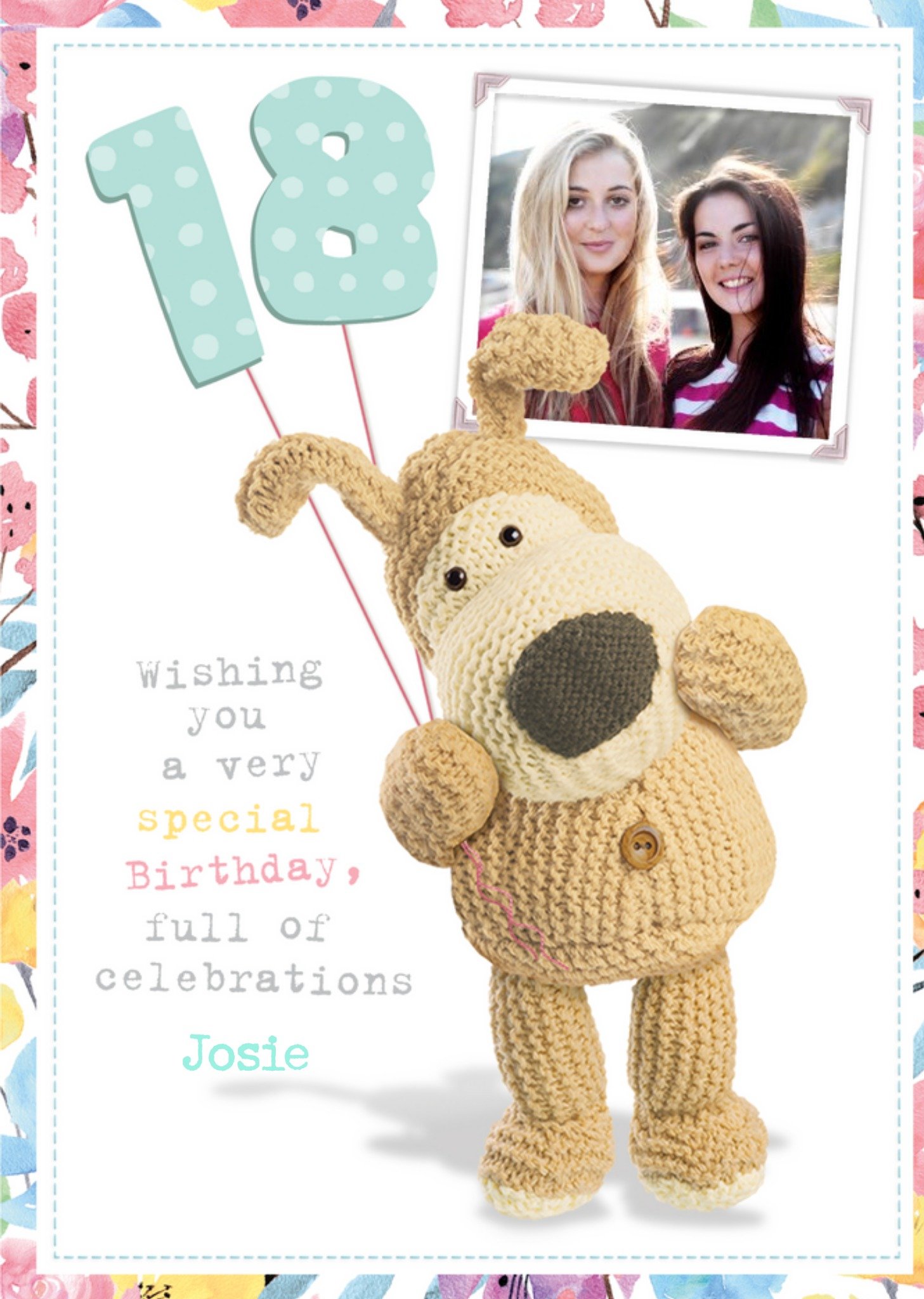 Boofle Happy 18th Birthday Photo Card