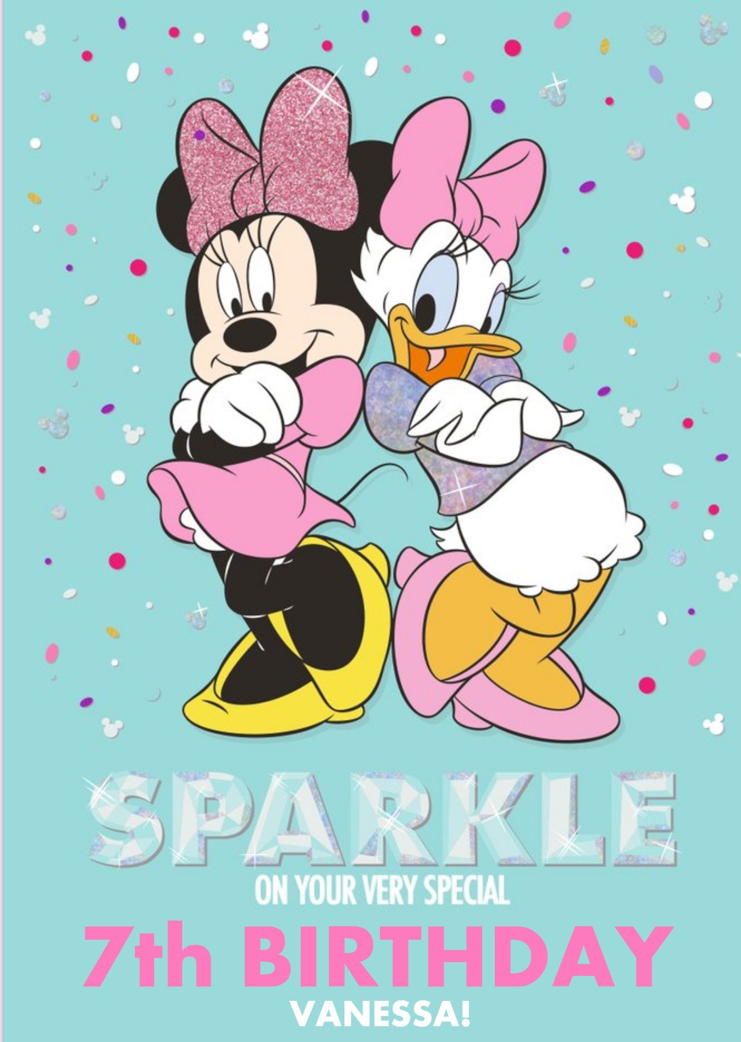 Disney Minnie Mouse Birthday Personalised Card Ecard