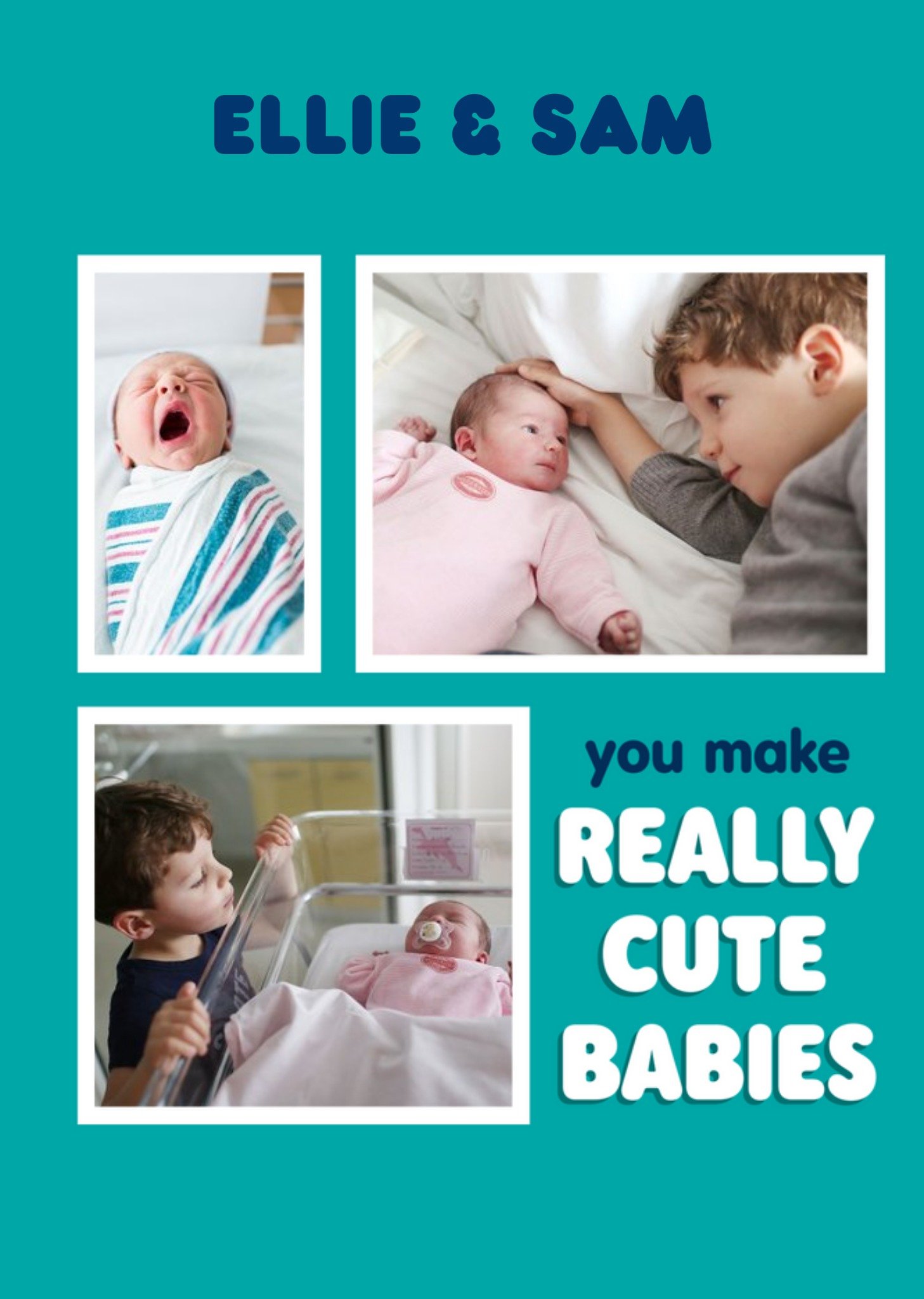 Really Cute Babies Photo Upload Card Ecard