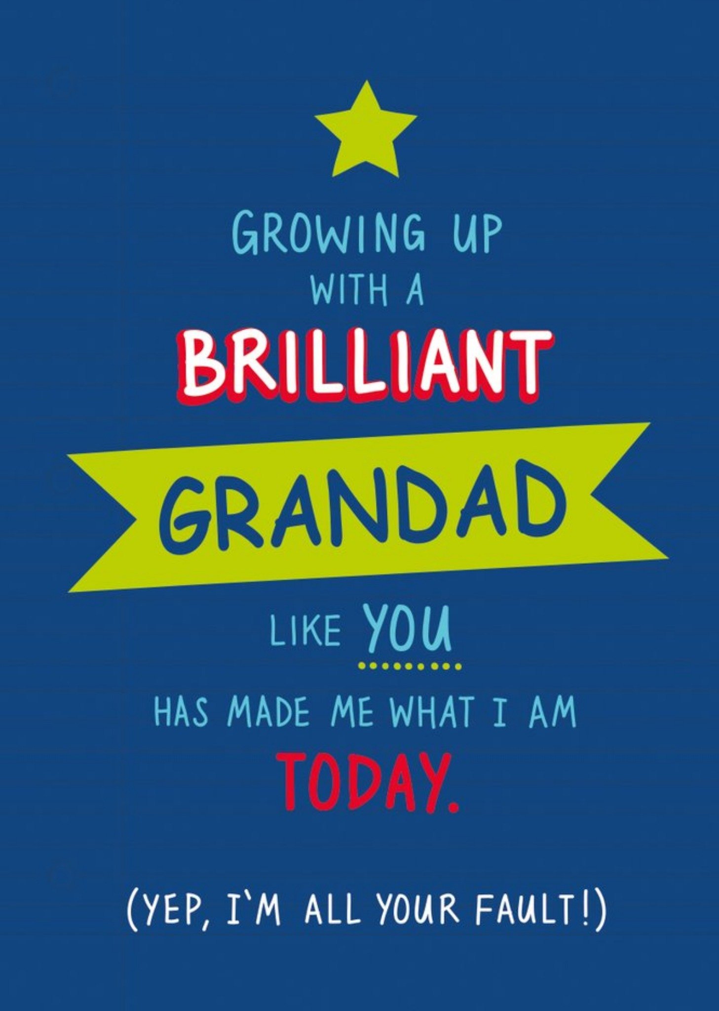 Moonpig Funny I'm All Your Fault Grandad Father's Day Card Ecard
